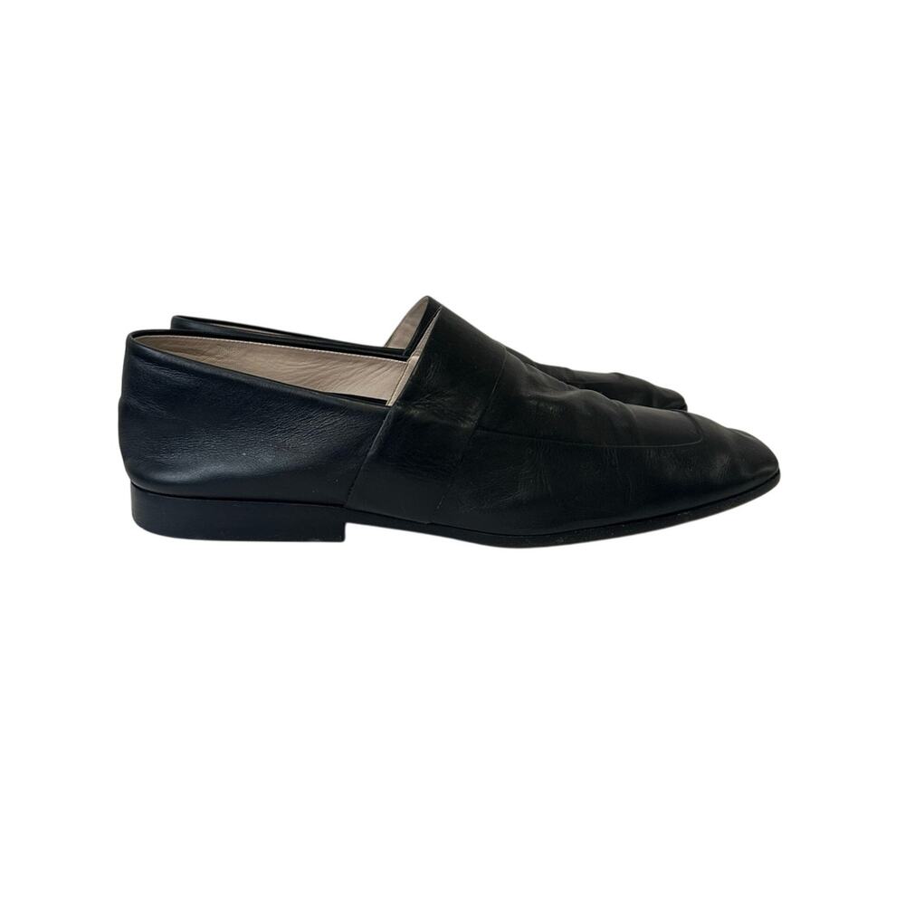 Victoria Beckham Square-Toe Leather Loafers Black IT 38 US 8 Classic Chic Flats